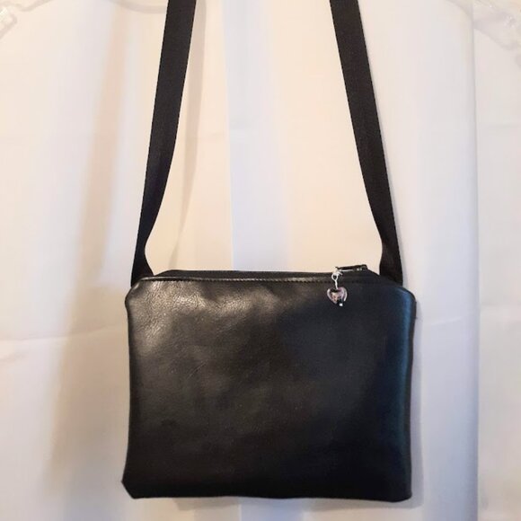 NEW Little Black vinyl Bow Bag Jewel tone snakeskin print chiffon accent Evening - Picture 5 of 7